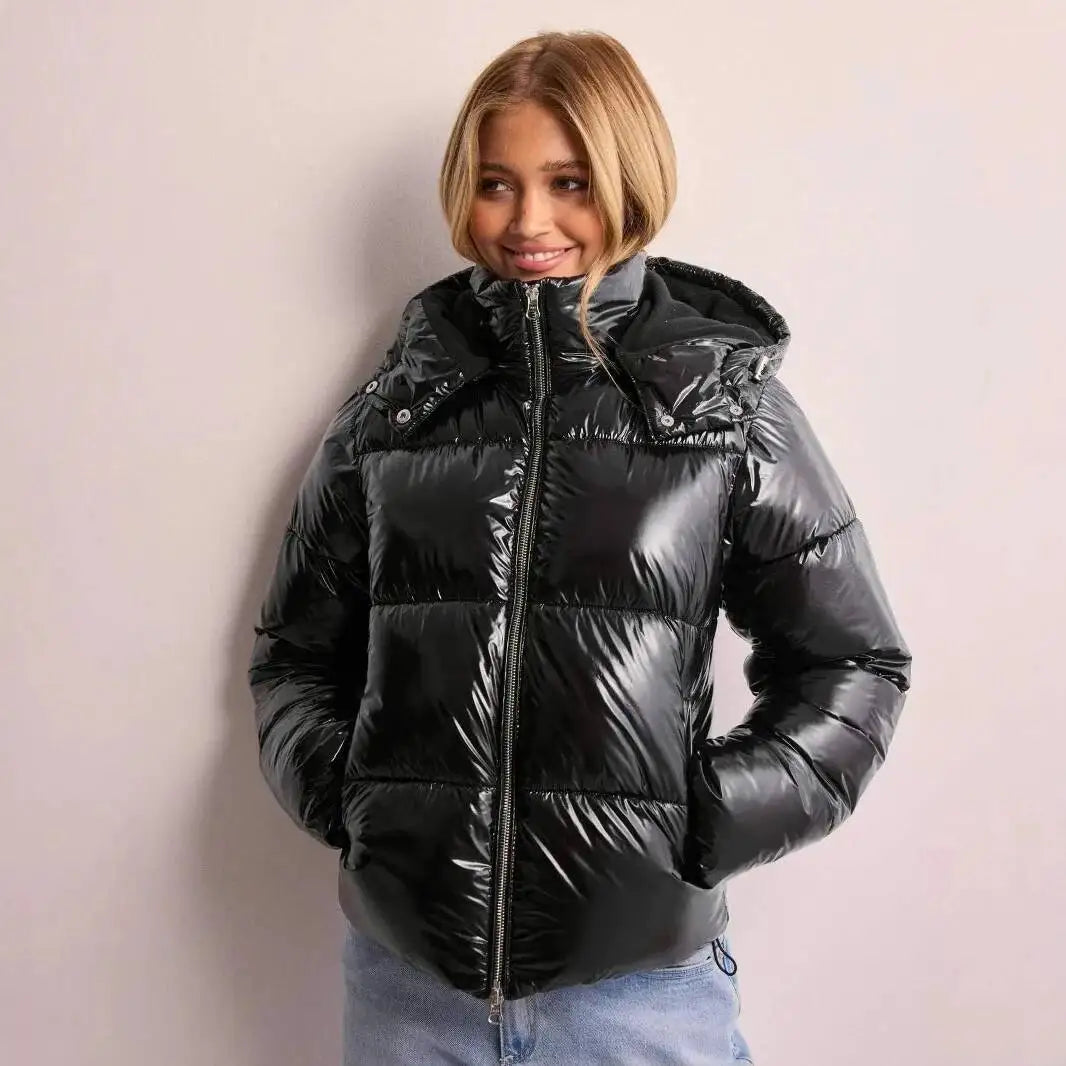 Casual Zip-Up Hooded Cotton Jacket