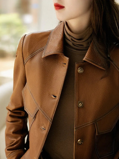 Rebel Gleam Slim Moto Leather Jacket