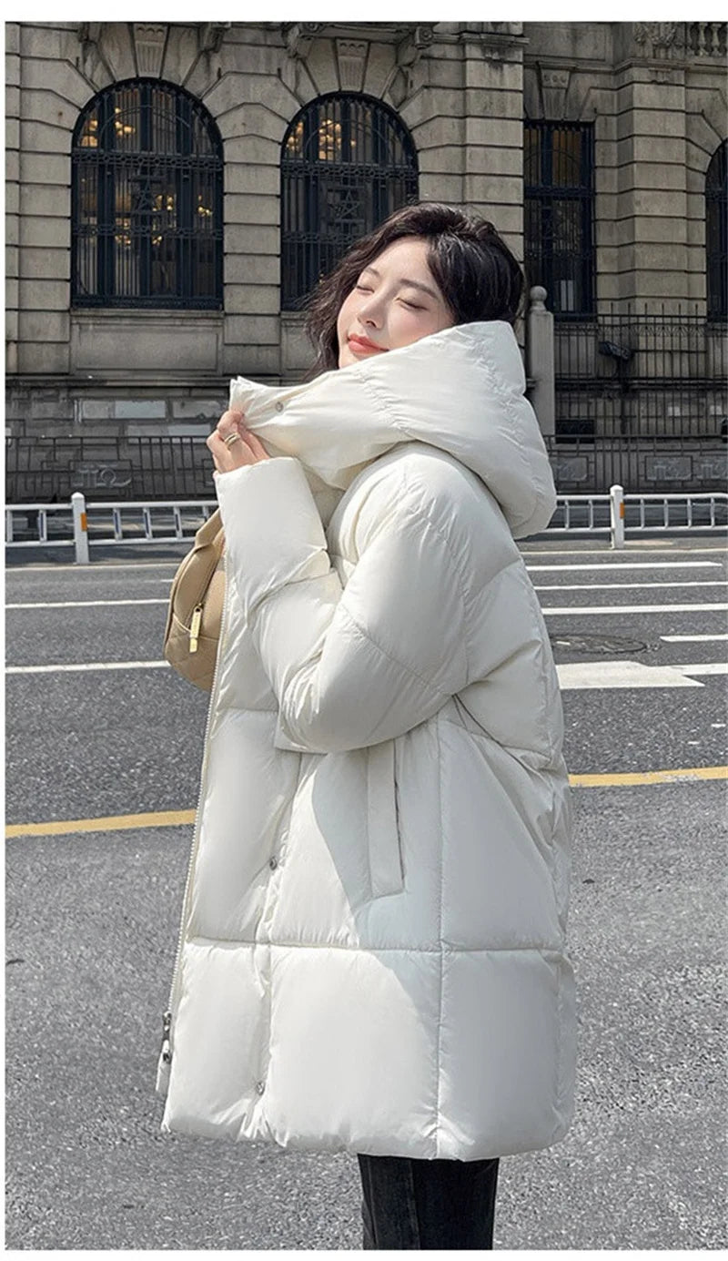 Cozy Hood Loose Winter Cotton Parka