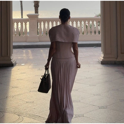 Diamond Drape Elegant Evening Gown