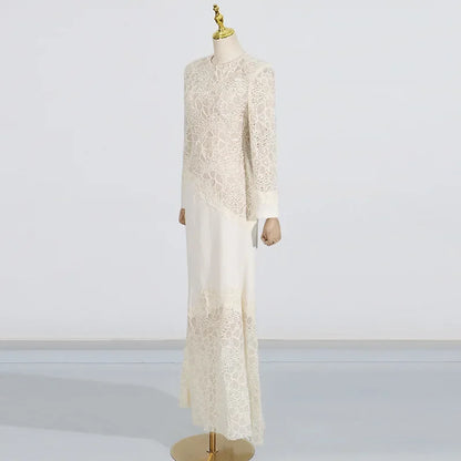 Lace Enchant Vintage Mermaid Gown