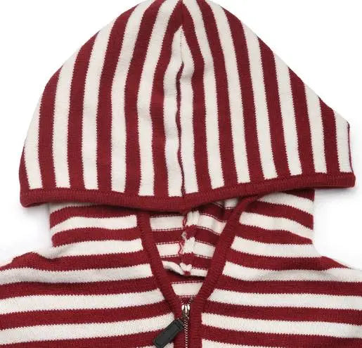 Retro Striped Zip-Up Hoodie