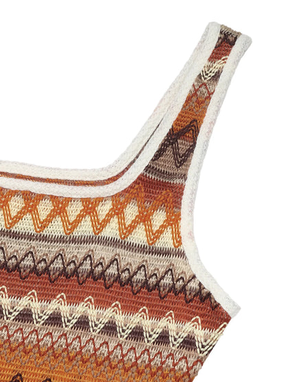 Coastal Lines Knitted Maxi Dress