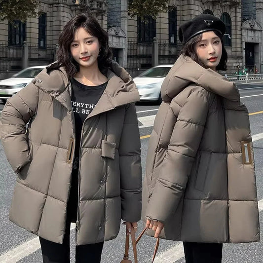 Cozy Hood Loose Winter Cotton Parka