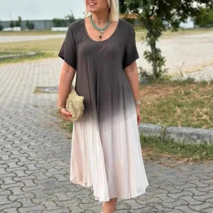 Luxe Flow Gradient Casual Dress