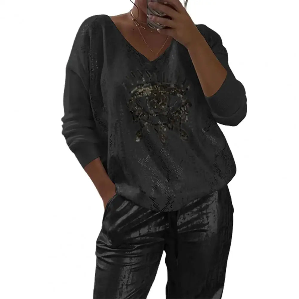 Gold Eye Print Glittery Set