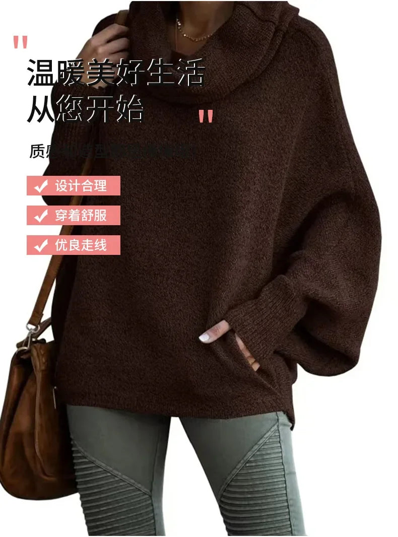 Cozy Drape Cowl Neck Sweater
