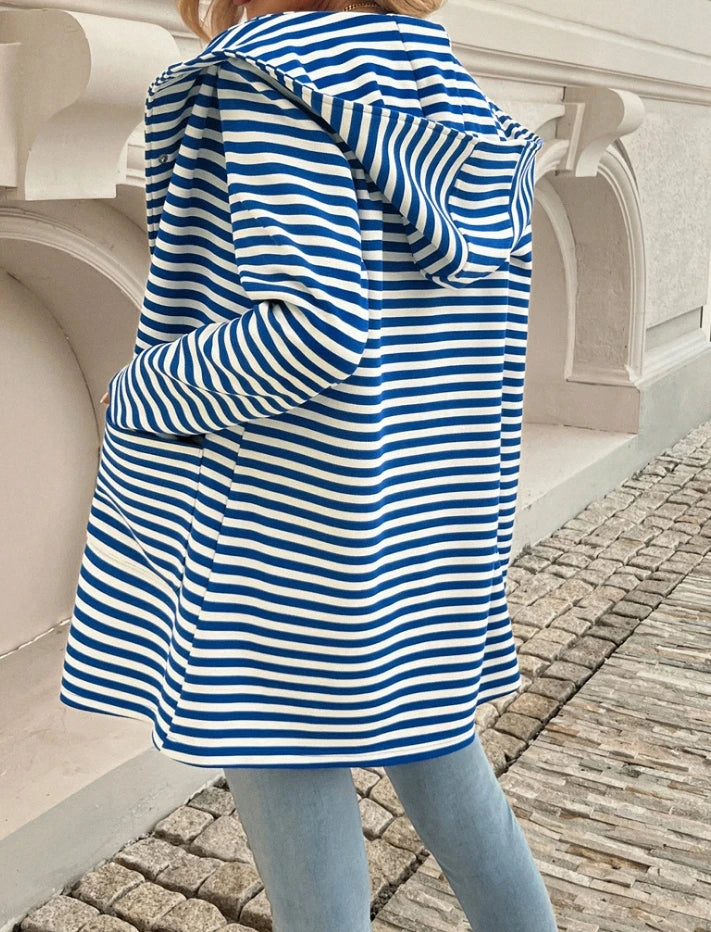 Sweet Aura Striped Hooded Cardigan