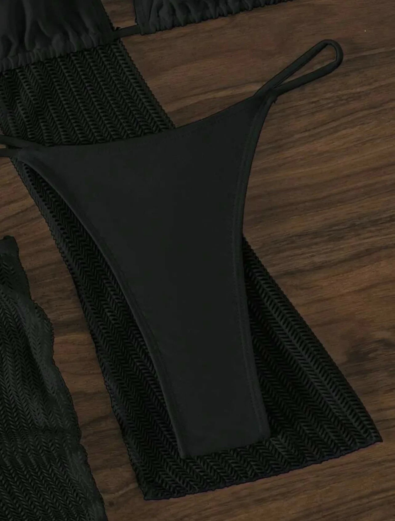 3-Piece Crochet Bikini & Cover-Up Set