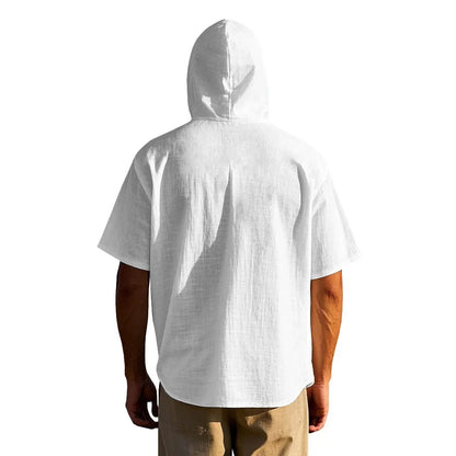 Lightweight Linen Hooded Summer Shirt