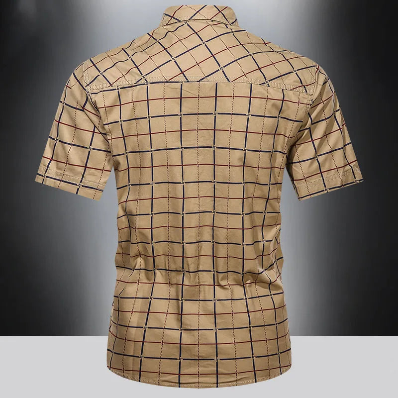GridForm Cotton Checkered Work Shirt