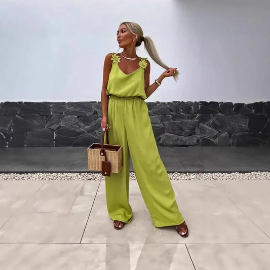 Elegant Holiday Strap Jumpsuit