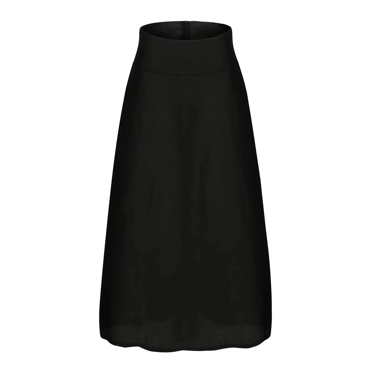 Satin Whirl High Waist Maxi Skirt