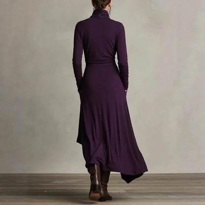 Vintage Turtleneck Pocket Mini Dress