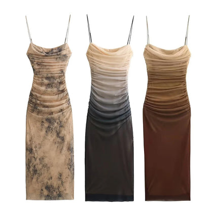 HazeGlam Gradient Backless Slip Dress