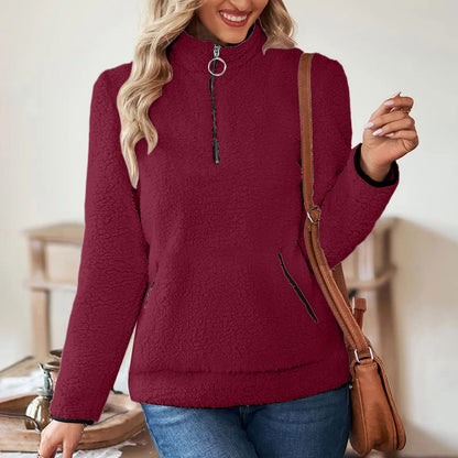 Cozy Zest Half-Zip Wool Pullover