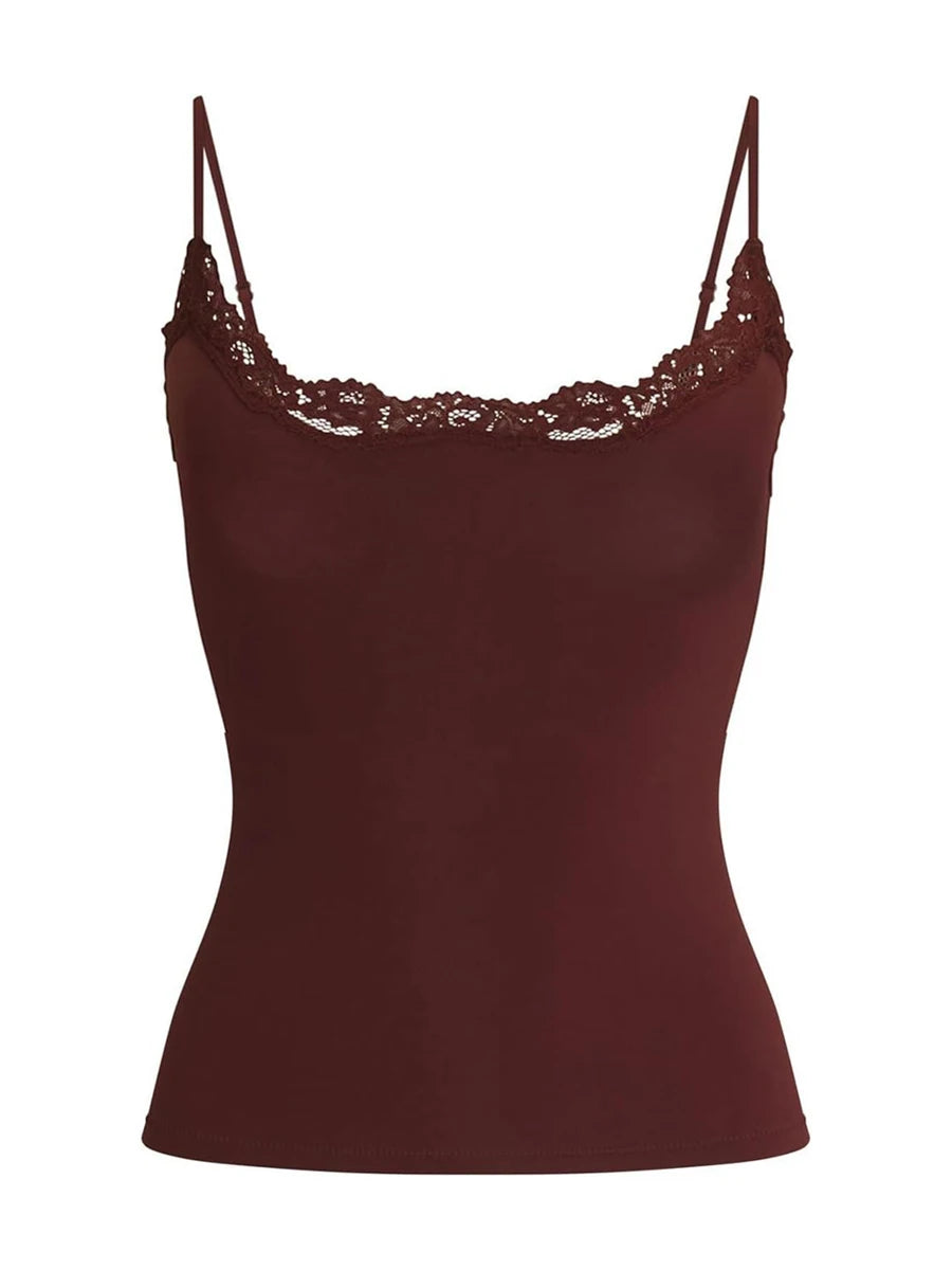 Lace Trim Slim Fit Camisole