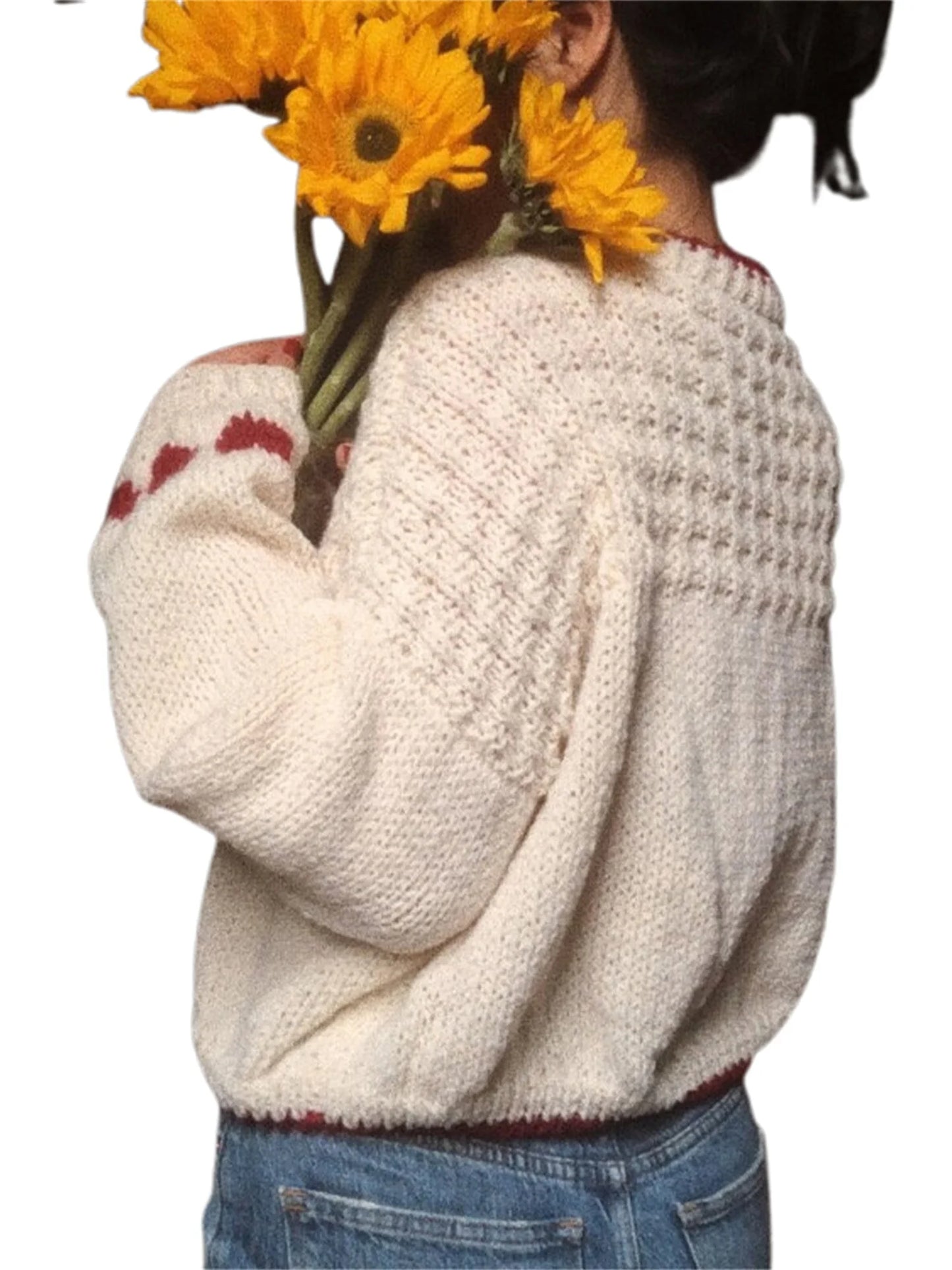 Sweetheart Charm Loose Knit Sweater