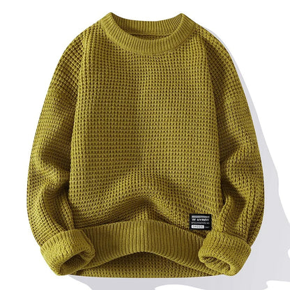 Men’s Solid Knit Pullover Sweater