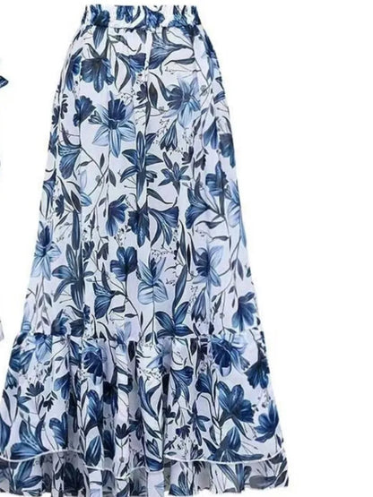 Flaxmaker Vintage Printed Swimsuit and Sarong