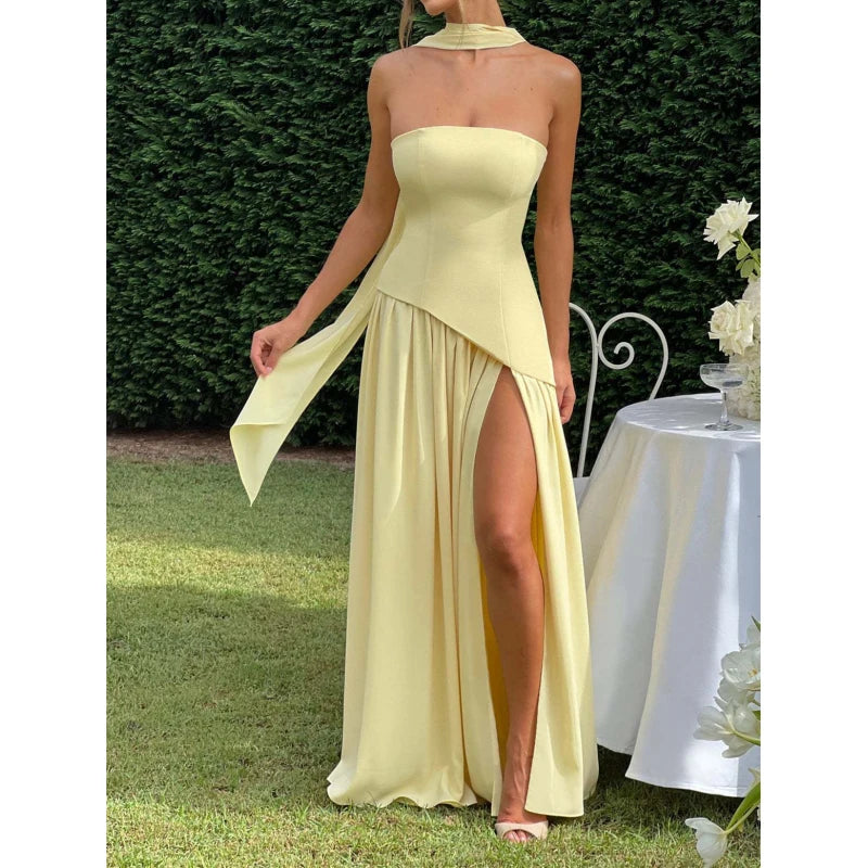 Midnight Charm Strapless Party Dress