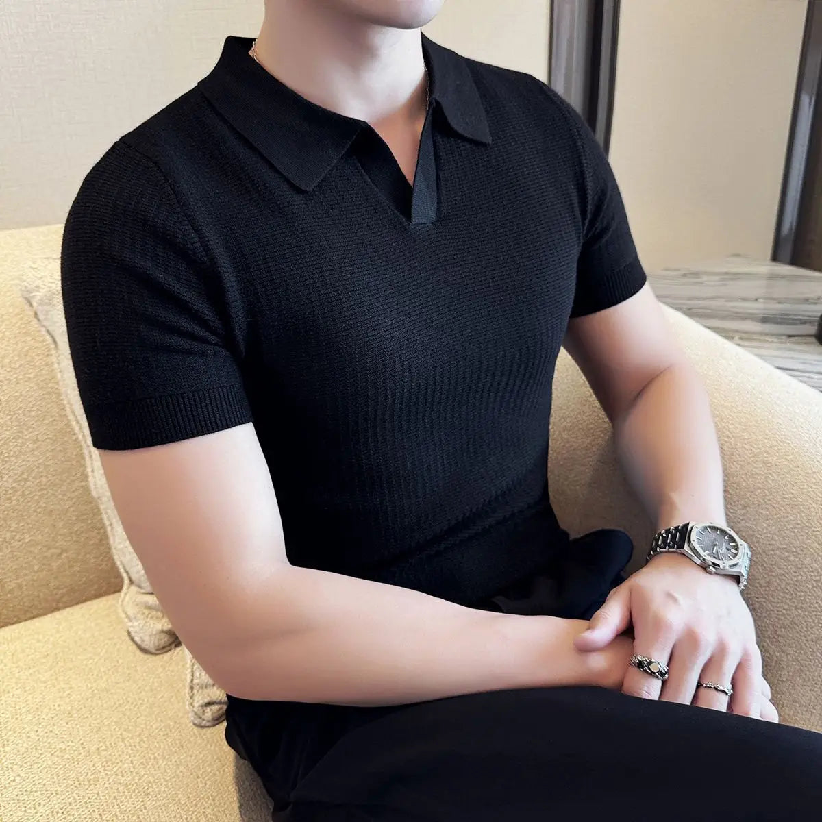 Slim Fit Korean Style Polo Shirt