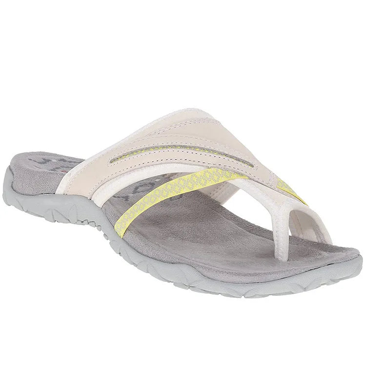 Color Block Closed Toe Flat Slippers