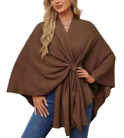 Soft V-Neck Shawl Wrap