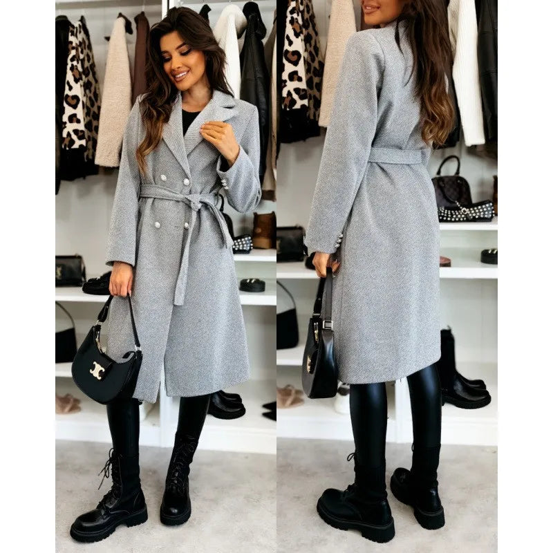 Vintage Elegance Double Breasted Coat