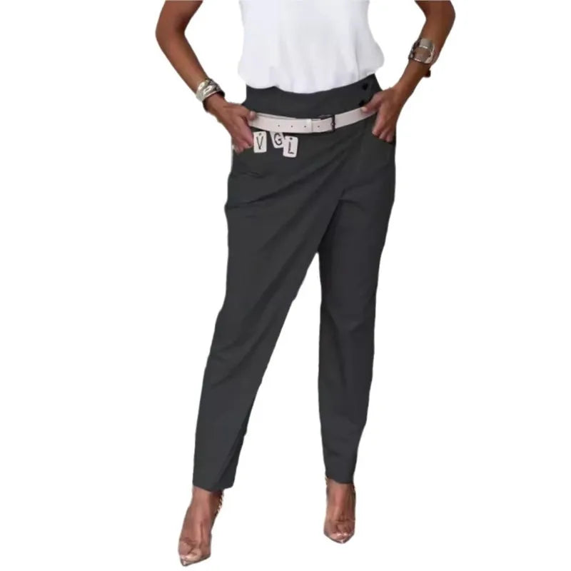 Chic Angle High Waist Belted Pants