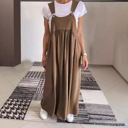 Flowy Linen Sleeveless Dress & Skirt