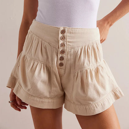 Elegant High Waist Denim Shorts