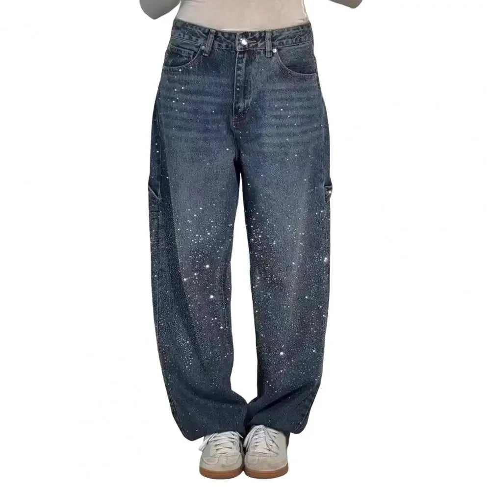 Glimmer High Waist Wide Leg Jeans