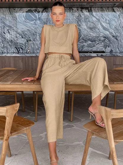 Chic Harmony Wide-Leg Pant Set
