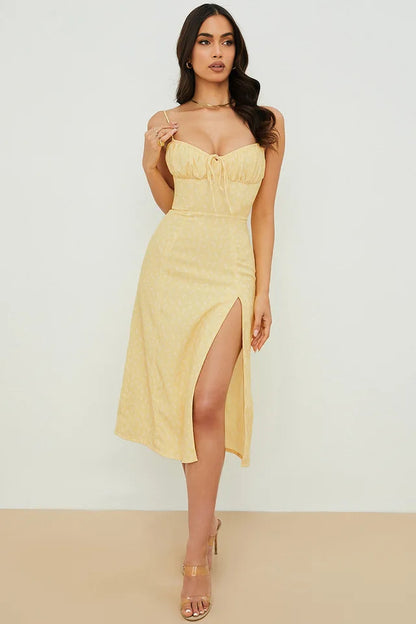 Elegant Floral Beach Bodycon Dress