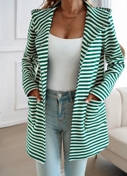 Sweet Aura Striped Hooded Cardigan