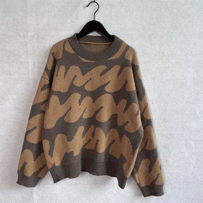 Stripe Craft Patchwork Knit Pullover