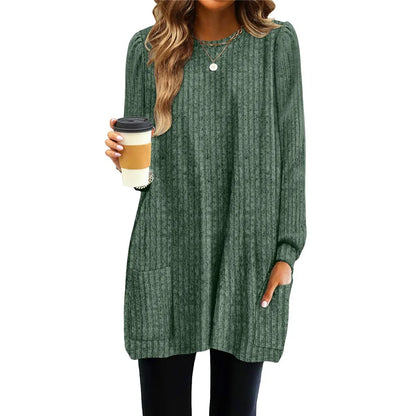 Puff Sleeve Stripe Pullover Blouse