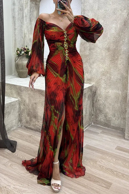 Autumn Pleated Casual Party Dress