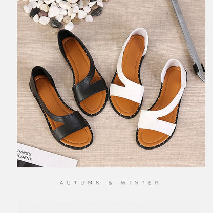 Comfort Leather Flat Sandals
