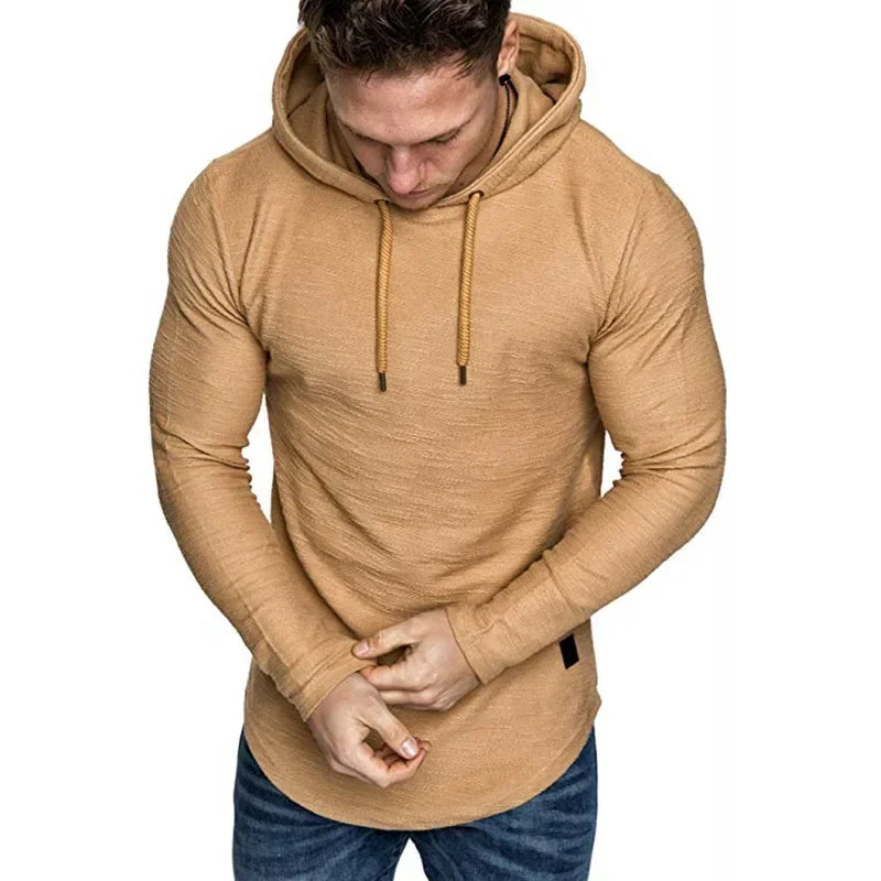 Patchwork Solid Color Men's Hoodie