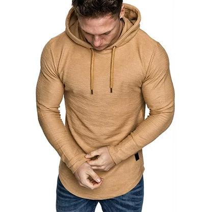 Patchwork Solid Color Men's Hoodie