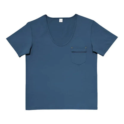 Men’s U-Neck Solid Casual T-Shirt