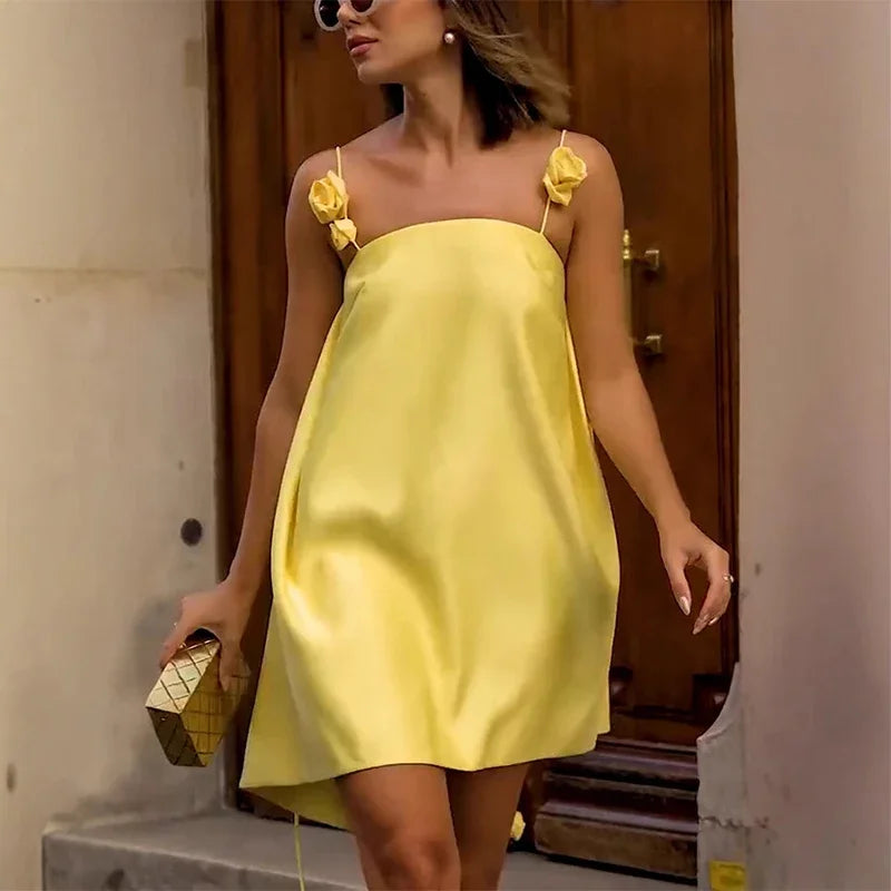 Floral Backless Summer Mini Dress