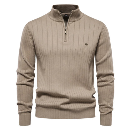 Nord Wool Zipper Stand Collar Sweater