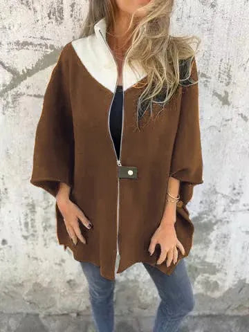 Stylish Patchwork Zipper Jacket