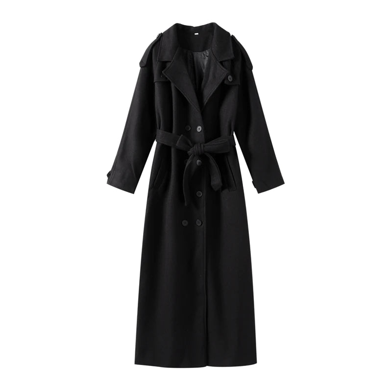 Fur Lapel Wool Overcoat