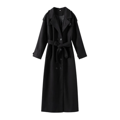 Fur Lapel Wool Overcoat