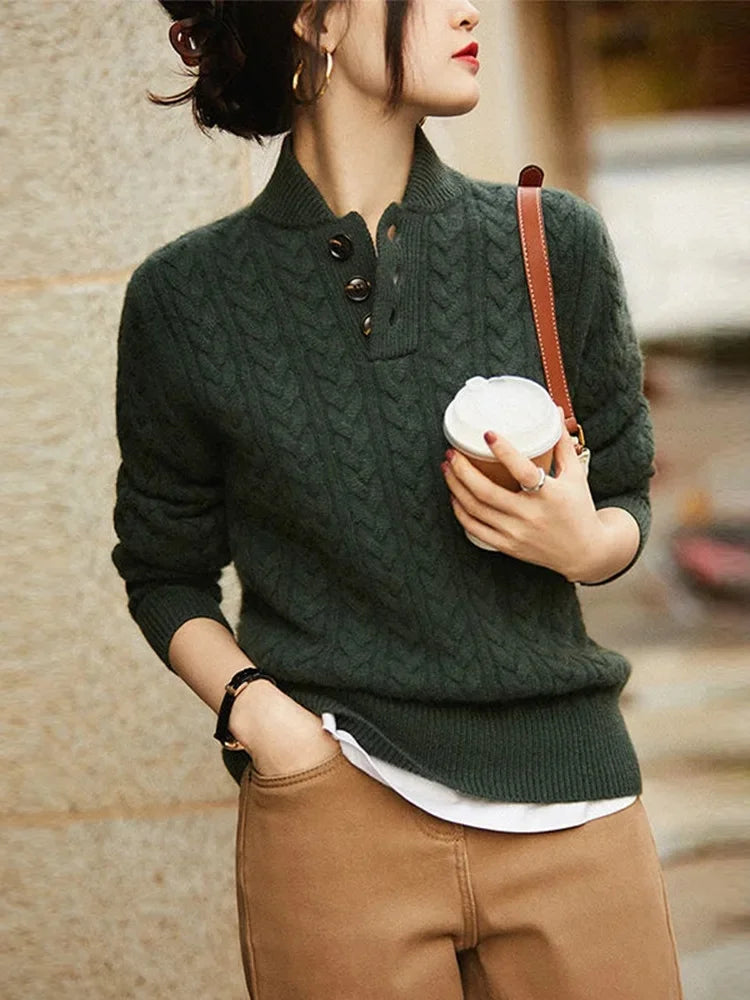 Women’s Thickened Knitted Base Layer Sweater