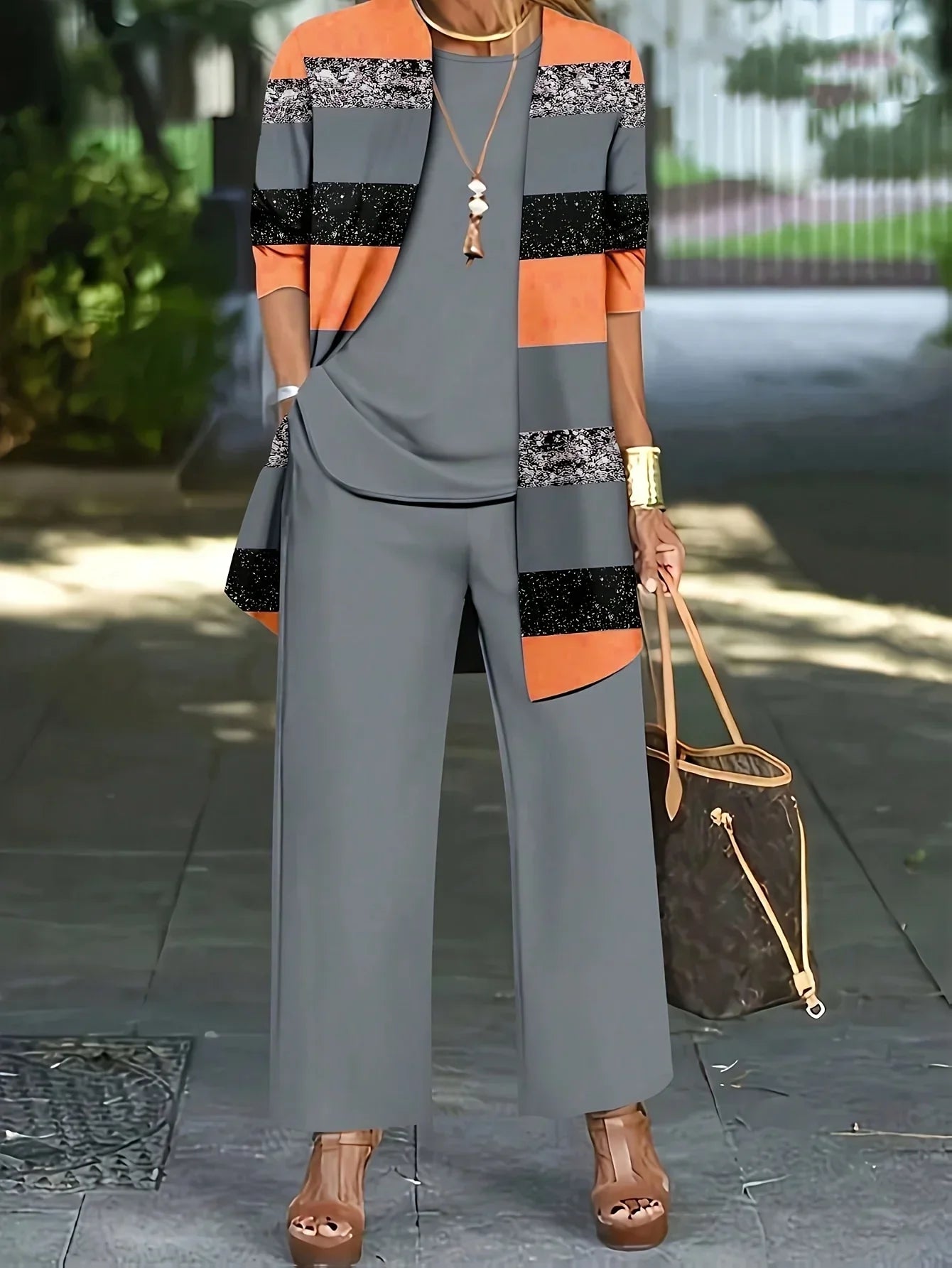 Women’s 3-Piece Casual Set — Cardigan, Tank & Pants